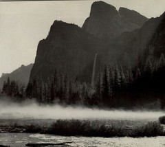 1949 Ansel Adams Yosemite Misty Gates Of The Valley Original Art Photo Gravure