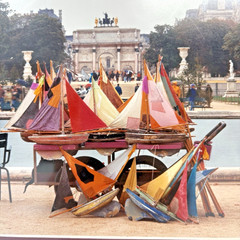 Paris Boats Signed Sailboats Photo Daniel Powers 97 Limited numbered Matted NEW