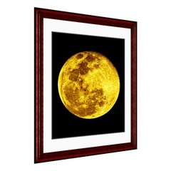 Full Yellow Moon Phase Home & Office Wall Decor, 8×10 inch Photo Print M1305
