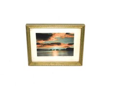 Channel Island Sunset Ketchikan Alaska Otto Schallerer Hand Tinted Photo