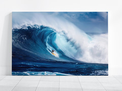 Surfing Photo, Hawaii Beach Surfing, Surfer Image Print, Huge Ocean Waves Beach