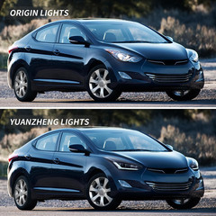 VLAND LED Headlights for 2011-2016 Hyundai Elantra | Startup Bule to White Dynam