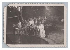 Portrait Woman Girl at Fountain – Vintage Photo 1930s