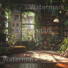 Digital Image Picture Photo Wallpaper Printable AI Art Cozy Home Interior Lush
