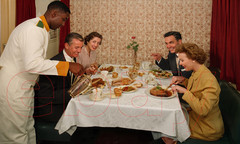 Photo Art Print of the Gold Room on the UP’s City of Portland dining car 1950