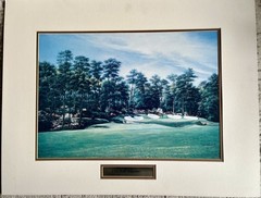 Masters Hole #13 Augusta National Matted Print Simon Smallwood 22 X 26