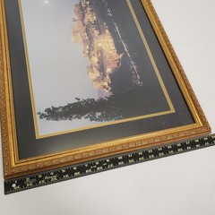 Vintage Athens Greece Acropolis Night Photo Print Framed Wall Art 25.5×19.5