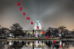 2013 U.S. Washington DC Capitol Christmas Tree Snow Day Photo Print 16″ x 24″