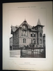 Large Phototype 1889. Karlsruhe. Villa Westendstraße 68. Hermann Oskar Reversewar