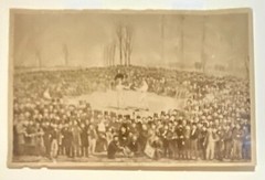 Original Albumen Photograph of a Print of J Heehan & T Sayers 1860 Boxing Match