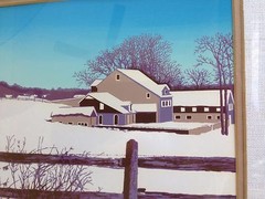 1981 FIRST SNOW FRAMED SERIGRAPH, VINCE MACE, MICHAEL J. FELL, PHILADELPHIA, PA