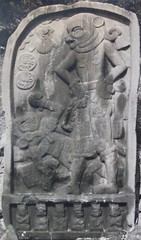 Vintage Photograph Of Mayan Stelae In Jungle With Artist’s Notes On Back 20″X16″