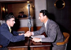 Carl Hubbell & Lou Gehrig Radio Broadcast 8×10 Colorized Print-FREE SHIPPING