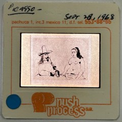Picasso Nude & Bearded Man – 35mm Art Slide, 1968 Push Process Mexico