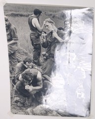 VIETNAM WAR: Shaving, Quiet in Paddy Fields, 1965 by John Philby
