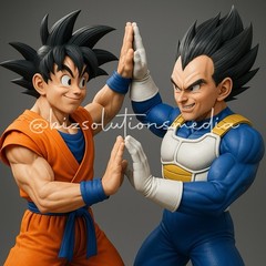 Digital Image Picture Photo Wallpaper Background Dragonball 3D Art Goku &Vegeta