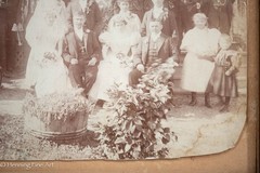 Antique Albumen Photograph of 19th Century Wedding with Band & Provenance