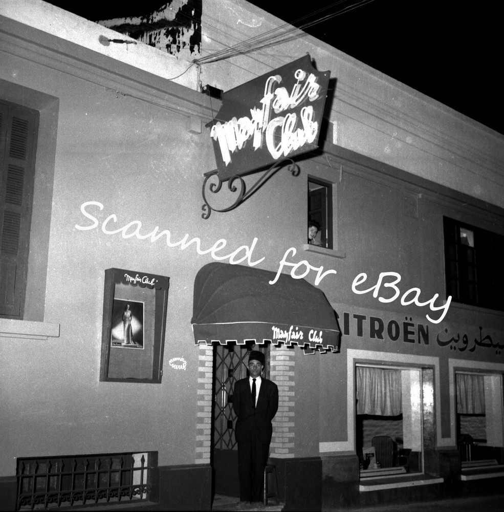 7 NEGATIVES MAYFAIR CLUB CAIRO EGYPT MIDDLES EAST RICH BRITS ABROAD – 1950s