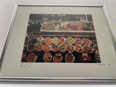 North Market Fruit Columbus OH photograph signed matted artwork 14.5” by 11.5”
