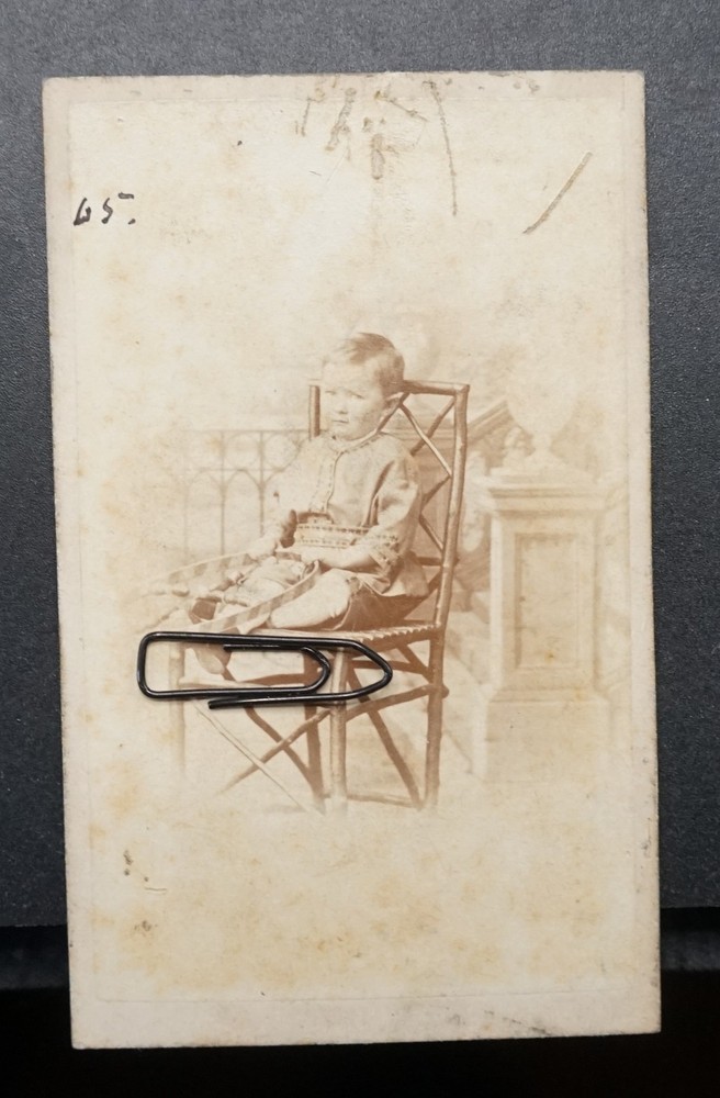 S Photo CDV KAB Portrait Berlin Toddler Boy 1866 Model Furniture Chair Picture Old