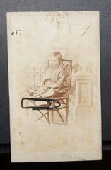 S Photo CDV KAB Portrait Berlin Toddler Boy 1866 Model Furniture Chair Picture Old