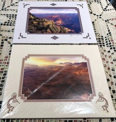 3 Grand Canyon Photographs Artist Signed James Thompson Double Matted 8″H x 10″W