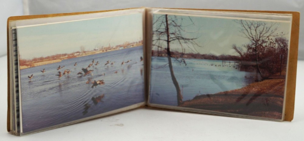 Vintage Photos Lake with Ducks, Marathon Truck, Oversize Load 70’s Winter SS02