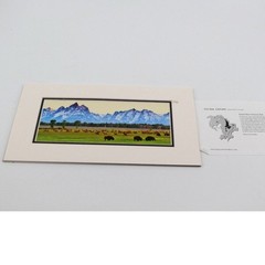 Gray Crane Studios Framed Canvas Art of Grand Teton National Park Safari Small