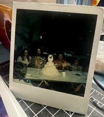 Polaroid Photo of hippie wedding last supper surfers Vintage 1975 good Times