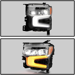 – for 2022-2024 Chevy Silverado 1500 LT|RST Chrome Bezel W/Amber Tracer Animatio