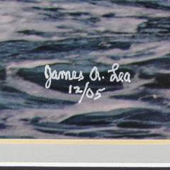James A. Lea Photography Print Crashing Waves Ocean Beach 05 Signed Matted Art