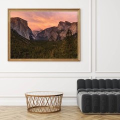 Yosemite Sunset El Capitan Tunnel View Wall Print, Yosemite National Park Photo