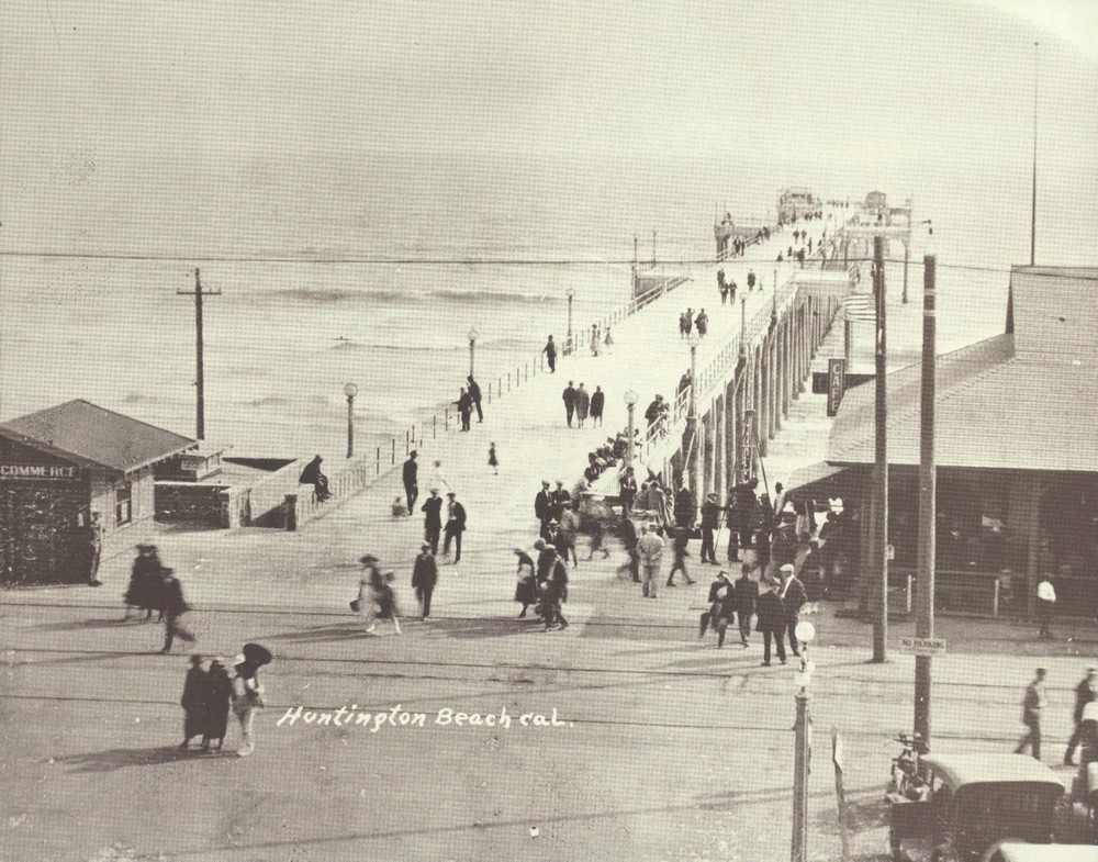 HUNTINGTON BEACH Circa 1925 CONCRETE PIER Photo Print 1352 11″ x 14″
