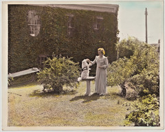 Vintage ORIGINAL C.1930s 8X10″ hand Colored Photo ( Not print ) SAMOYED SPITZ