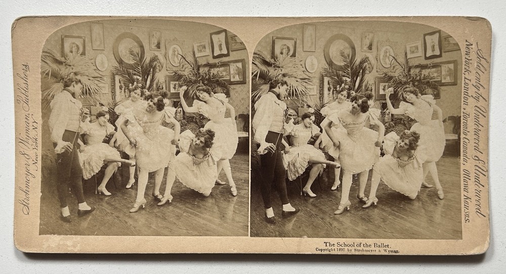 Danse The Ballet School 1897 Photo Stereo Album Vintage §f