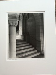 BRUCE BLUM SIGNED B&W Photo Print (12″X 9 3/4″) «Interior National Cathedral»
