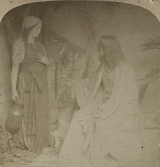 The Life Of Jesus Scene Biblical Female Of Samaria Photo Stereo 1894 Vintage