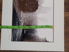Signed San Francisco Cable Car Photo Danny Li Black & White Matted 10.75×13.75