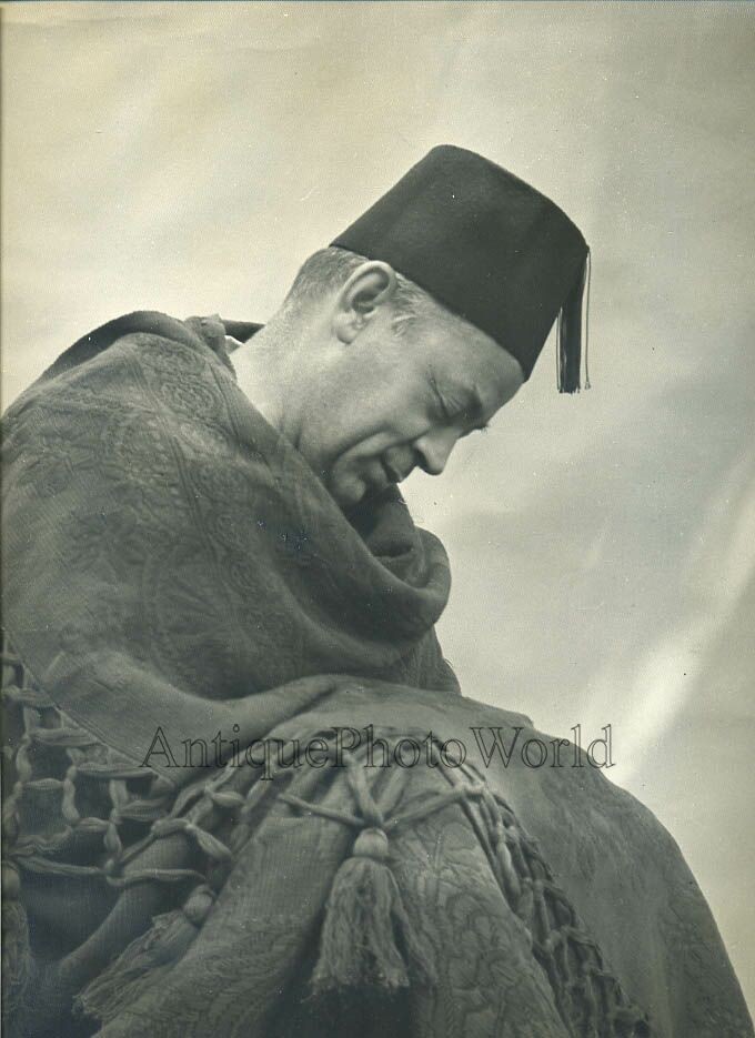 Turkey ? man in feska sleeping antique photo