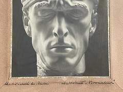 Photo Artwork Arno Brekker Sculpture Head Warrior Wounded Titled In Pen