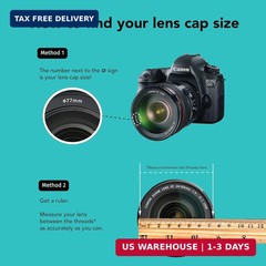 Foto&Tech Camera Lens Cap Leash with Elastic String, Compatible with Universal D