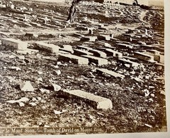 Antique Photograph «TOMB OF DAVID ON MOUNT ZION» mounted on mat board