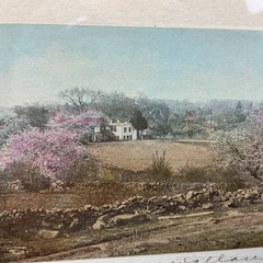 Wallace Nutting Colorized Photograph Art Print New England Landscape Homestead