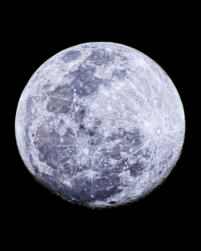 Moon Decor, 8×10 inch Print, 97 Percent Full Moon (Waxing Gibbous Phase) M0662