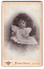 Photograph Eduard Bertel, Salzburg, sitting child with white dress
