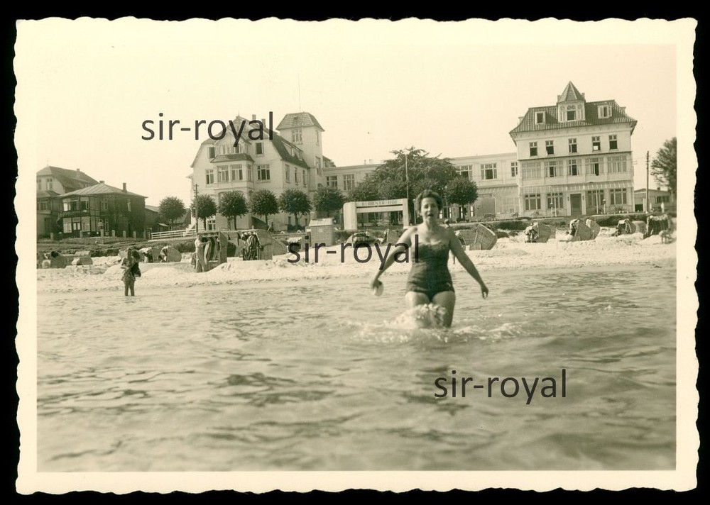 Scharbeutz – Berliner Hof – Bay of Lübeck – 1950s 1960s Baltic Sea – Photo 9x6cm