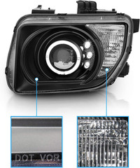 Projector Headlights Halo Black for Honda Element – Passenger and Driver Side