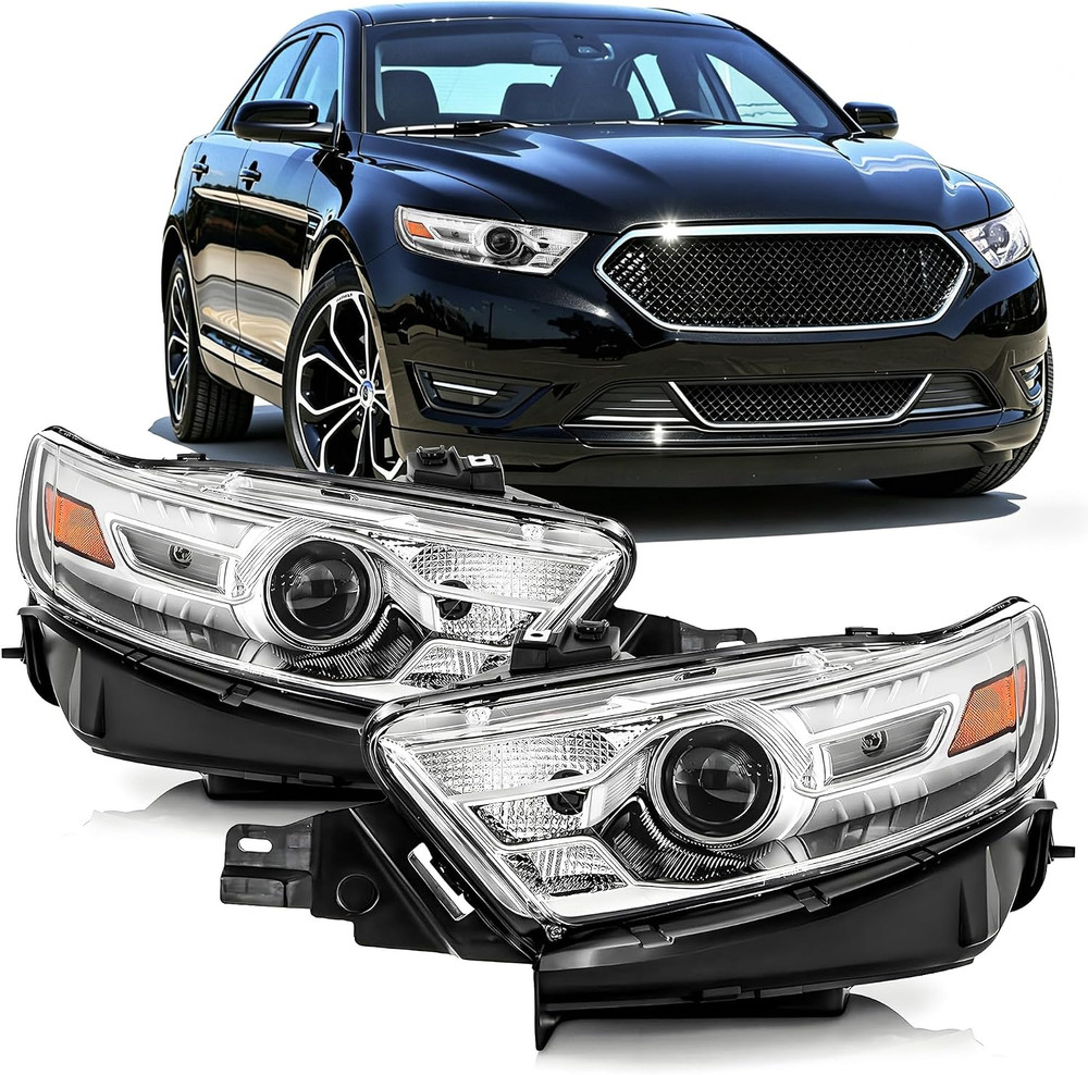 Headlight Assembly Compatible with 2013 2014 2015 2016 2017 2018 2019 Ford Tauru
