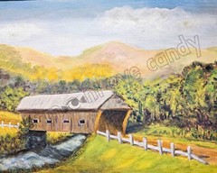 Covered Bridge Farmhouse Art DIGITAL DOWNLOAD Vermont Landscape You Print