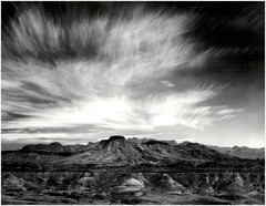 1942 1990s Ansel Adams Burro Mesa & Chisos Mountains Big Bend Large Art Photo